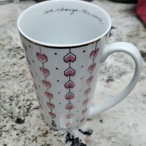 We change the world heart mug Valentines  Me to We